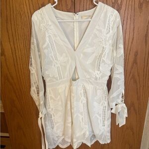 Promesa Ivory Embroidered Romper
